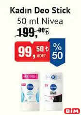 NİVEA KADIN STİCK DEODORANT 50 ML fiyat ve kampanya bilgisi